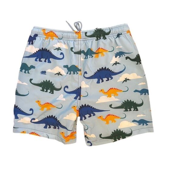 Mevireiy Boys Dinosaur Print Swim Trunks Size 10-12 Blue Beach Shorts - Picture 6 of 6